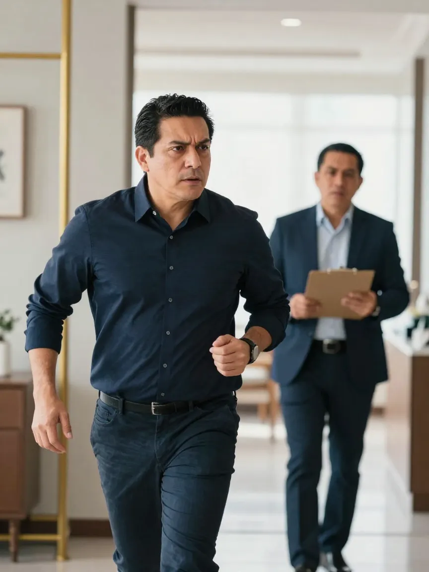 Aspirante evasivo en una visita a un departamento