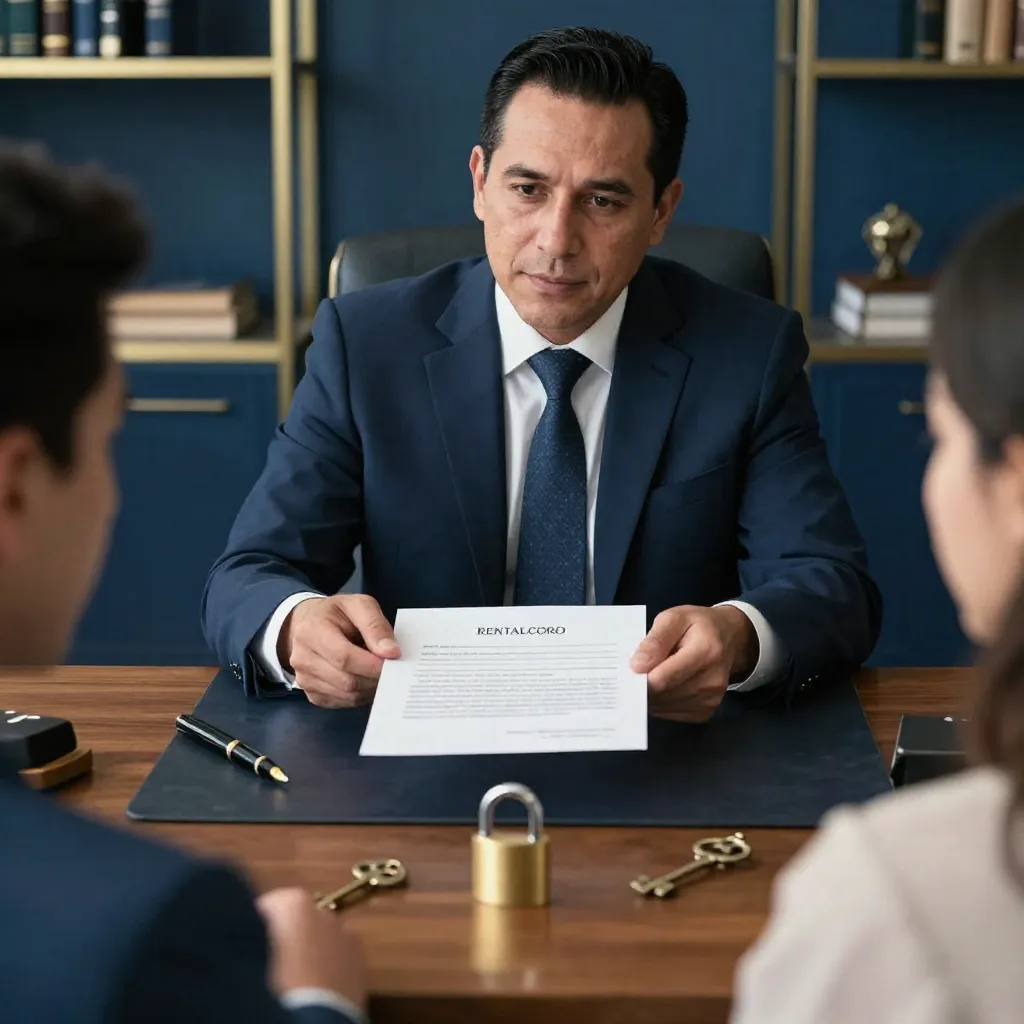 Propietario y obligado solidario mexicanos firman un contrato de arrendamiento con pluma fuente
