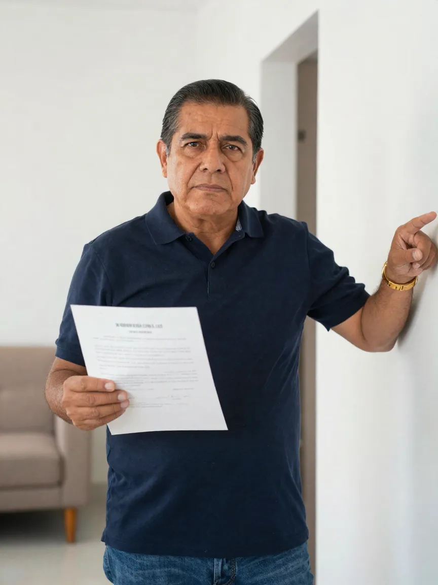 Propietario mexicano exigiendo restitución con carta