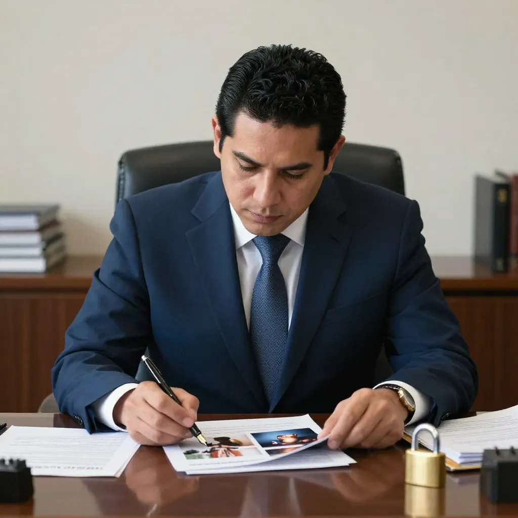 Abogado mexicano preparando un requerimiento formal