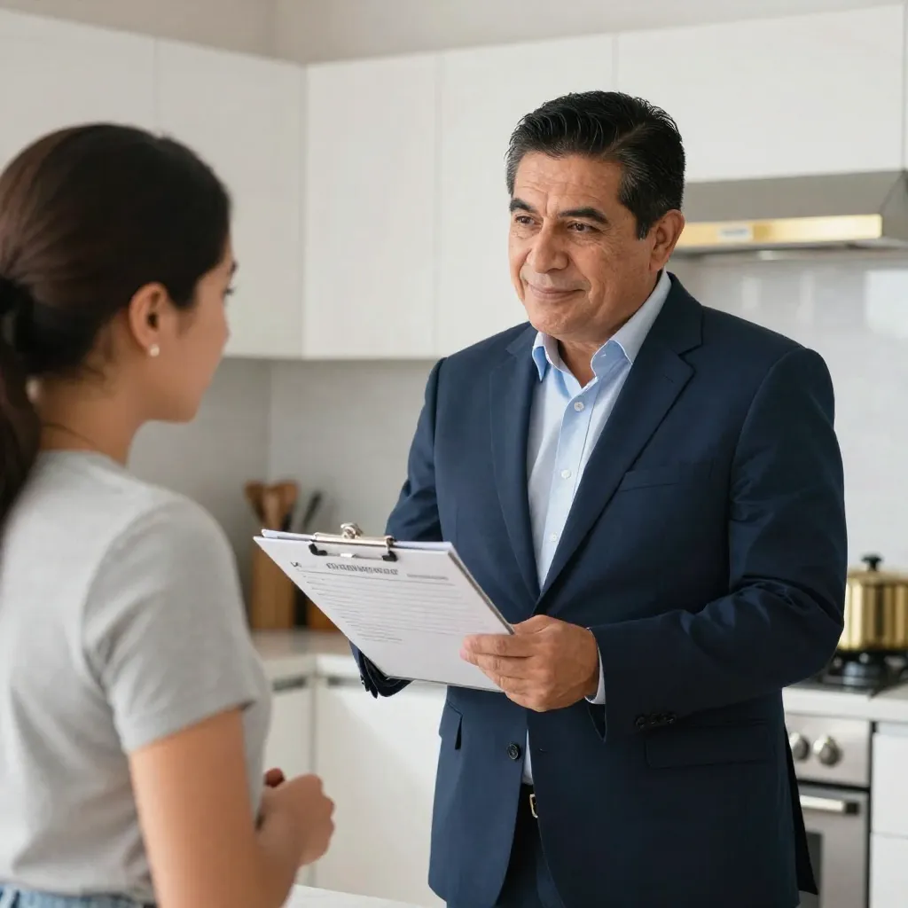 Inspección del inmueble con lista de mantenimiento