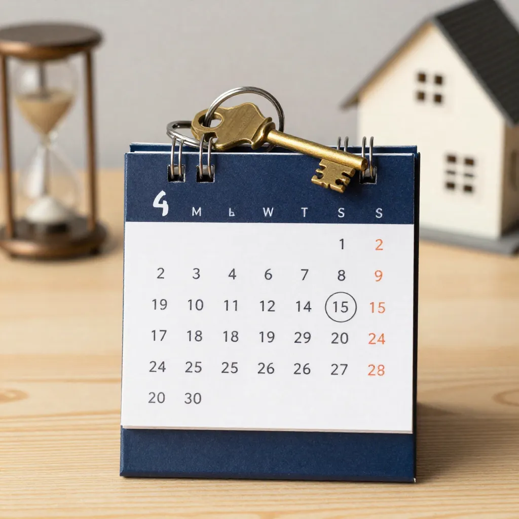 Calendario con fecha límite y llaves sin entregar