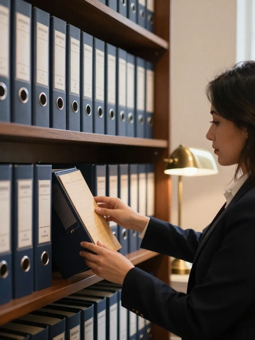 Expedientes de casos en el despacho jurídico