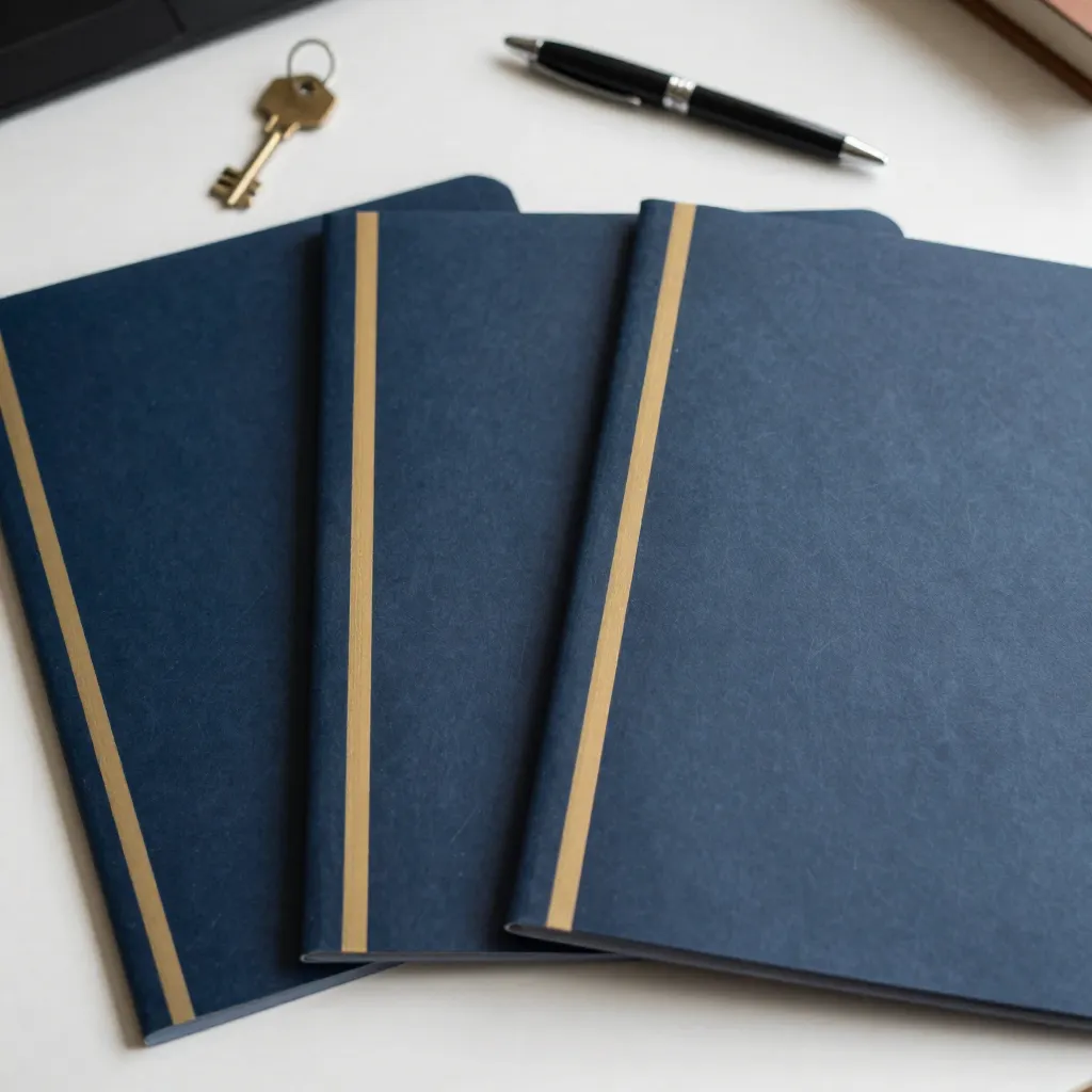Checklist de protección con tres carpetas ordenadas